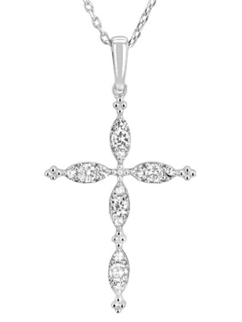 Prazana 0.35cttw Diamond Cross Necklace NEW